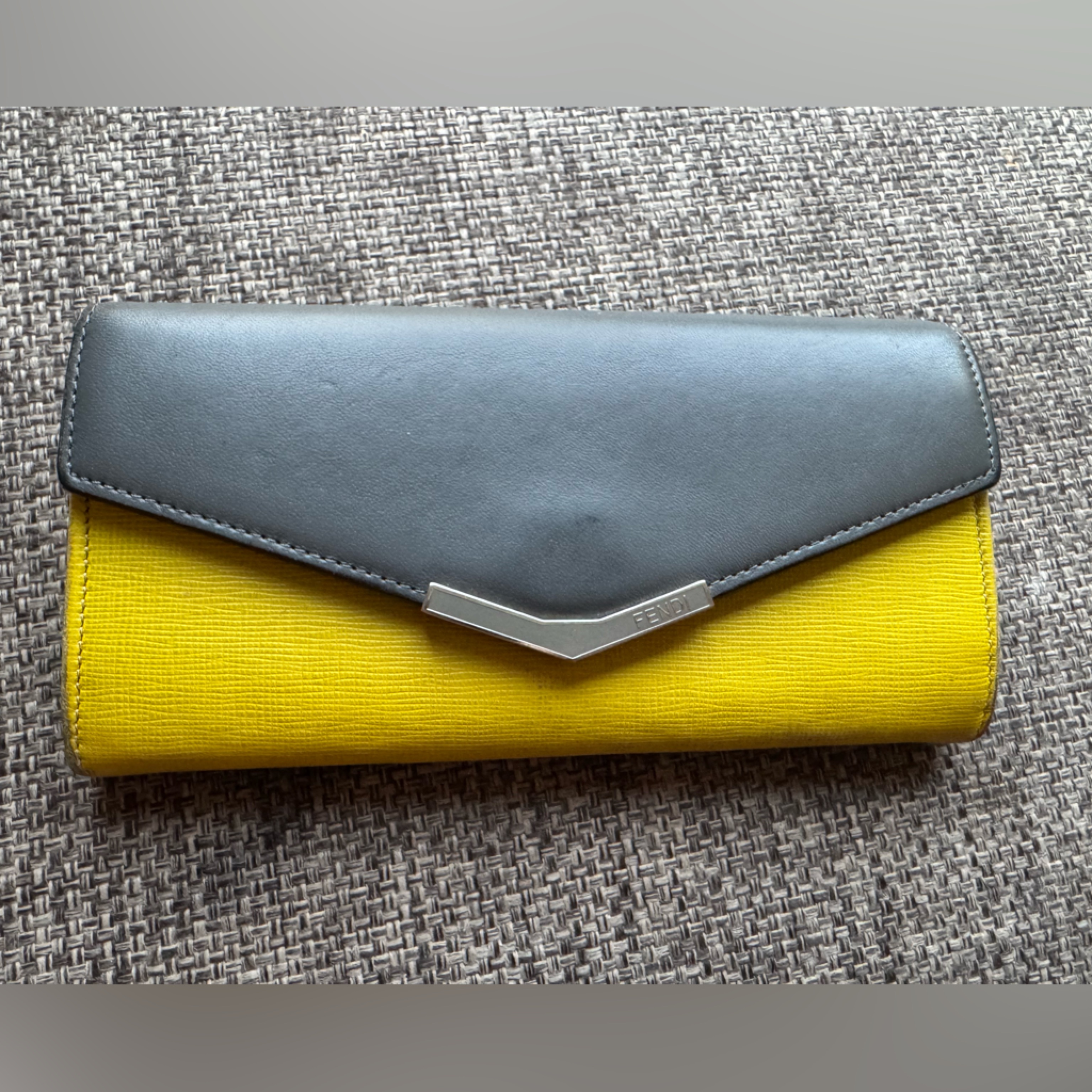 Fendi Two Tone Leather 2jours Continental Wallet
